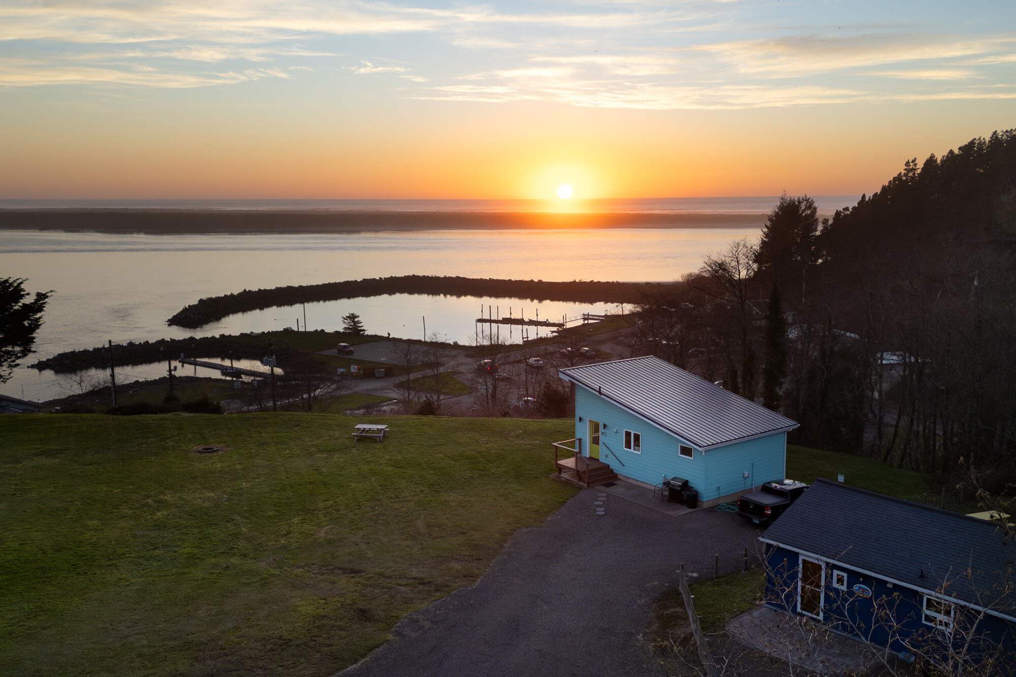Bay View Cabin Oregon Coast Sunset